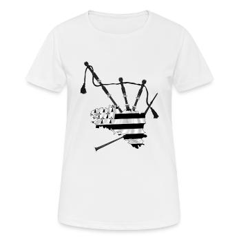 Breizh - Brittany - Women's Breathable T-Shirt - white - Front - AI Model Female 172 dark (172cm)