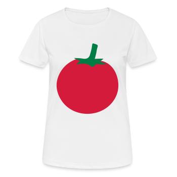 Tomate - Frauen T-Shirt atmungsaktiv - Weiß - Vorne - AI Model Female 172 dark (172cm)