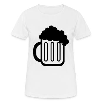 Bierkrug (beer mug) 01.0 - Frauen T-Shirt atmungsaktiv - Weiß - Vorne - AI Model Female 172 dark (172cm)