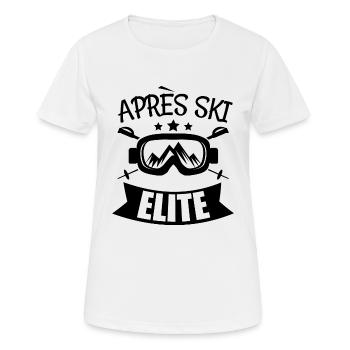 apres ski elite 4 - Women's Breathable T-Shirt - white - Front - AI Model Female 172 dark (172cm)