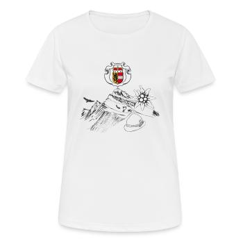 Maison de Salzbourg - T-shirt respirant Femme - blanc - Devant - AI Model Female 172 dark (172cm)