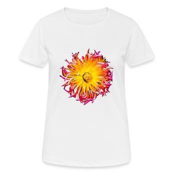 Blume bund - Frauen T-Shirt atmungsaktiv - Weiß - Vorne - AI Model Female 172 dark (172cm)