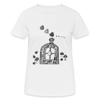Magisches Tor Lapis- Die Hüter von Orbis - Frauen T-Shirt atmungsaktiv - Weiß - Vorne - AI Model Female 172 dark (172cm)