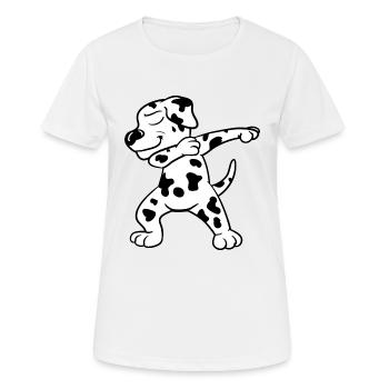 Dabbing Dab Dalmatian Dog Dancing - Women's Breathable T-Shirt - white - Front - AI Model Female 172 dark (172cm)