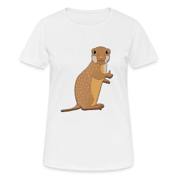 Ground squirrel all clear - Women's Breathable T-Shirt - white - Front - AI Model Female 172 dark (172cm)