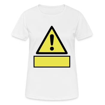 Auto-étiquetage - prudent - T-shirt respirant Femme - blanc - Devant - AI Model Female 172 dark (172cm)