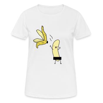 Banana - Frauen T-Shirt atmungsaktiv - Weiß - Vorne - AI Model Female 172 dark (172cm)