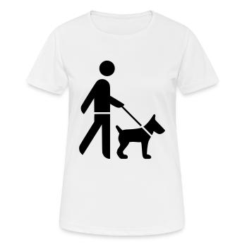 Gassi Herrchen - Frauen T-Shirt atmungsaktiv - Weiß - Vorne - AI Model Female 172 dark (172cm)