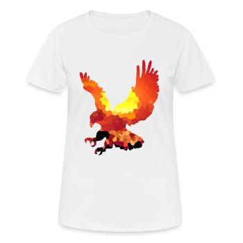 Faucon orange - T-shirt respirant Femme - blanc - Devant - AI Model Female 172 dark (172cm)