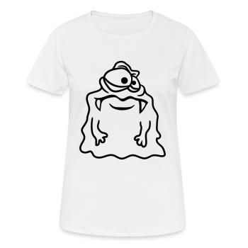 glaire glibber dégoûtant visage visqueux mons tête - T-shirt respirant Femme - blanc - Devant - AI Model Female 172 dark (172cm)