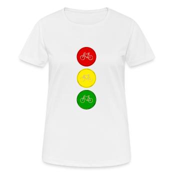 Traffic light bicycle bike traffic light - Women's Breathable T-Shirt - white - Front - AI Model Female 172 dark (172cm)
