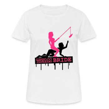 Team Bride - Frauen T-Shirt atmungsaktiv - Weiß - Vorne - AI Model Female 172 dark (172cm)