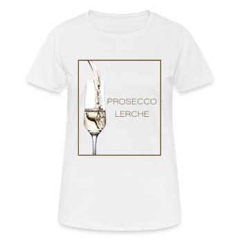 Prosecco Lerche - Frauen T-Shirt atmungsaktiv - Weiß - Vorne - AI Model Female 172 dark (172cm)