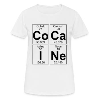 Co-Ca-I-Ne (cocaine) - Full - T-shirt respirant Femme - blanc - Devant - AI Model Female 172 dark (172cm)