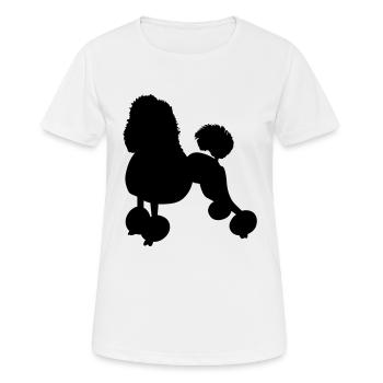 caniche - T-shirt respirant Femme - blanc - Devant - AI Model Female 172 dark (172cm)