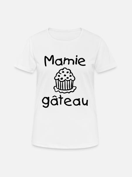mamie gateau - T-shirt respirant Femme - blanc