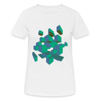 cubes - T-shirt respirant Femme - blanc - Devant - AI Model Female 172 dark (172cm)