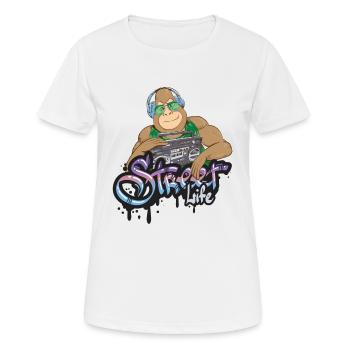 Gorilla Hiphop - T-shirt respirant Femme - blanc - Devant - AI Model Female 172 dark (172cm)