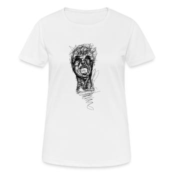 Schreien um Hilfe - Frauen T-Shirt atmungsaktiv - Weiß - Vorne - AI Model Female 172 dark (172cm)
