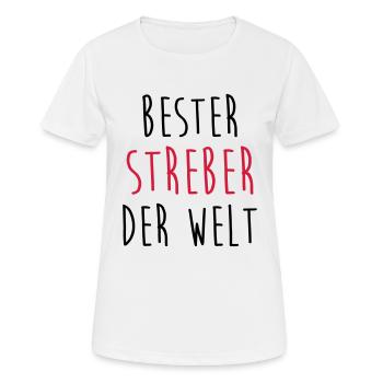 Streber Streberin Schule Kollegen Freund Lehrer - Frauen T-Shirt atmungsaktiv - Weiß - Vorne - AI Model Female 172 dark (172cm)