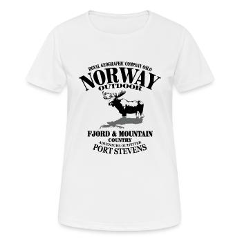Norway - moose land - Frauen T-Shirt atmungsaktiv - Weiß - Vorne - AI Model Female 172 dark (172cm)