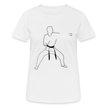 twd13 - Frauen T-Shirt atmungsaktiv - Weiß - Vorne - AI Model Female 172 dark (172cm)