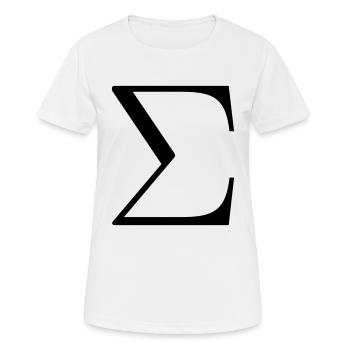 Griechischer Grossbuchstabe SIGMA - Frauen T-Shirt atmungsaktiv - Weiß - Vorne - AI Model Female 172 dark (172cm)