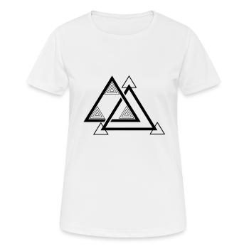 Dreieck Modern - Frauen T-Shirt atmungsaktiv - Weiß - Vorne - AI Model Female 172 dark (172cm)