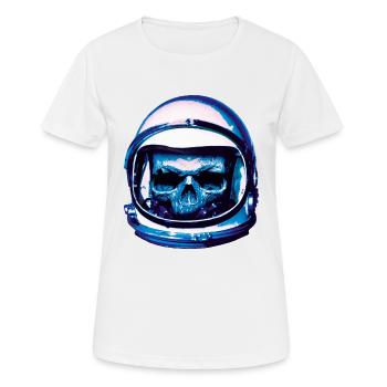 Astronaute Skull - T-shirt respirant Femme - blanc - Devant - AI Model Female 172 dark (172cm)