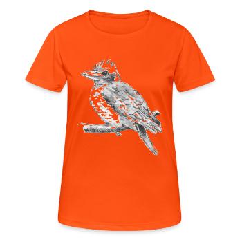 Vogel - Frauen T-Shirt atmungsaktiv - Neonorange - Vorne - AI Model Female 172 dark (172cm)