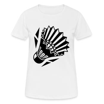Badminton Racket Racketlon Shuttlecock Squash - Women's Breathable T-Shirt - white - Front - AI Model Female 172 dark (172cm)