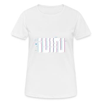 Gidle Logo Glitch - Frauen T-Shirt atmungsaktiv - Weiß - Vorne - AI Model Female 172 dark (172cm)