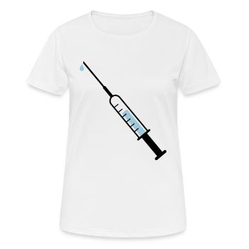 Spritze - Frauen T-Shirt atmungsaktiv - Weiß - Vorne - AI Model Female 172 dark (172cm)