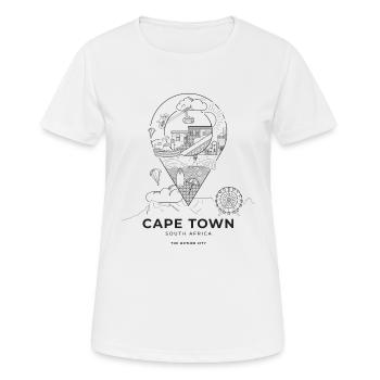 Kapstadt, Südafrika - Frauen T-Shirt atmungsaktiv - Weiß - Vorne - AI Model Female 172 dark (172cm)