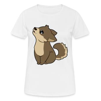wolf - Women's Breathable T-Shirt - white - Front - AI Model Female 172 dark (172cm)