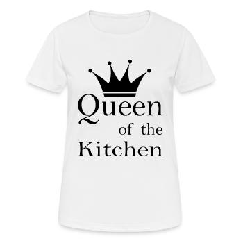 Cuisine cuisine cuisine cuisine Food Kitchen - T-shirt respirant Femme - blanc - Devant - AI Model Female 172 dark (172cm)