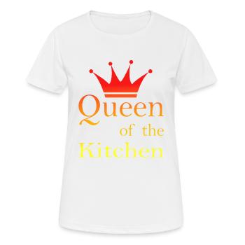 Cuisine cuisine cuisine cuisine Food Kitchen - T-shirt respirant Femme - blanc - Devant - AI Model Female 172 dark (172cm)