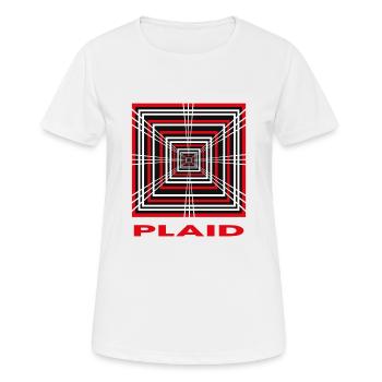 Plaid - Elektrisch - E Auto - Frauen T-Shirt atmungsaktiv - Weiß - Vorne - AI Model Female 172 dark (172cm)