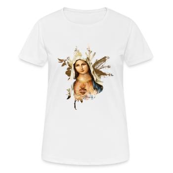 Heilige Maria-Madonna - Frauen T-Shirt atmungsaktiv - Weiß - Vorne - AI Model Female 172 dark (172cm)