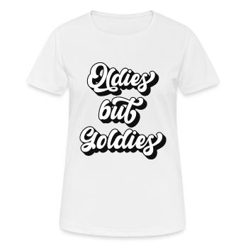 OLDIES BUT GOLDIES coole-shirts.ch - Frauen T-Shirt atmungsaktiv - Weiß - Vorne - AI Model Female 172 dark (172cm)
