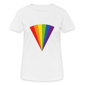 Fan de drapeau de la fierté - T-shirt respirant Femme - blanc - Devant - AI Model Female 172 dark (172cm)