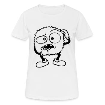 Bande dessinée au visage sceptique des monstres - T-shirt respirant Femme - blanc - Devant - AI Model Female 172 dark (172cm)