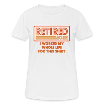 Retraite 2022 Retraité 2022 Graphique - T-shirt respirant Femme - blanc - Devant - AI Model Female 172 dark (172cm)