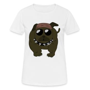 Evil Dog - Women's Breathable T-Shirt - white - Front - AI Model Female 172 dark (172cm)