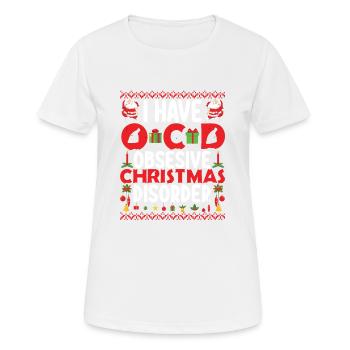 J’ai un trouble de Noël obsessionnel - T-shirt respirant Femme - blanc - Devant - AI Model Female 172 dark (172cm)