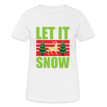 Christmas Let It Snow - Frauen T-Shirt atmungsaktiv - Weiß - Vorne - AI Model Female 172 dark (172cm)