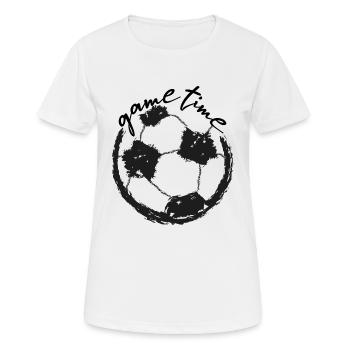 Football match time - Women's Breathable T-Shirt - white - Front - AI Model Female 172 dark (172cm)