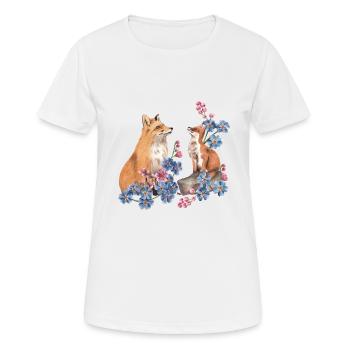 Familie Fox - Frauen T-Shirt atmungsaktiv - Weiß - Vorne - AI Model Female 172 dark (172cm)