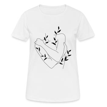 Corps en croissance - T-shirt respirant Femme - blanc - Devant - AI Model Female 172 dark (172cm)
