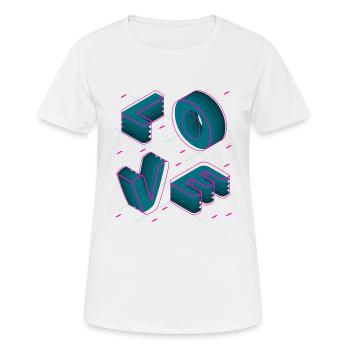 Graphique LOVE - T-shirt respirant Femme - blanc - Devant - AI Model Female 172 dark (172cm)